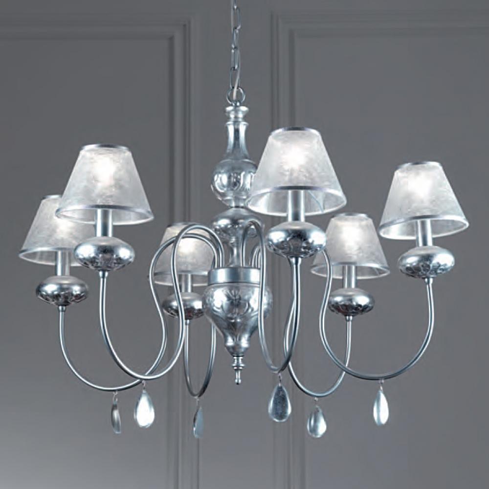 IMAS 41118 6LP ezust csillar ernyos lampa klasszikus mediterran stilus nappali szalon villa kastely vilagitas.jpg